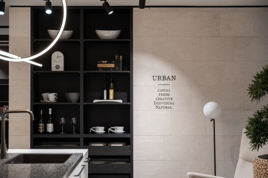 SieMatic in Lotus wit met zwarte accenten
