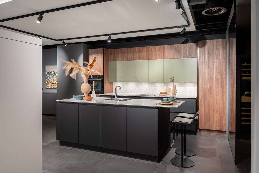 stijlvolle keller keuken in onze intermat showroom